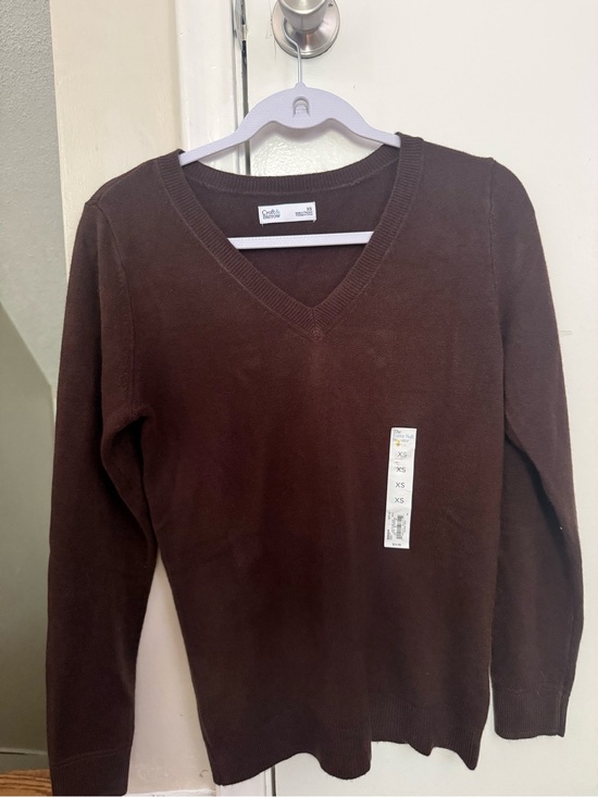 croft & barrow Sweaters - croft & barrow Deep Brown V-Neck Sweater